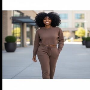 Daisy Brown Hooded Jumpsuit